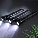 Geepas 3 In 1 Rechargeable LED Flashlight - Hyper Bright Light with 2000 Meters Range Portable Design -3 Hours Working & Waterproof Body - Ideal for Trekking, Camping & More