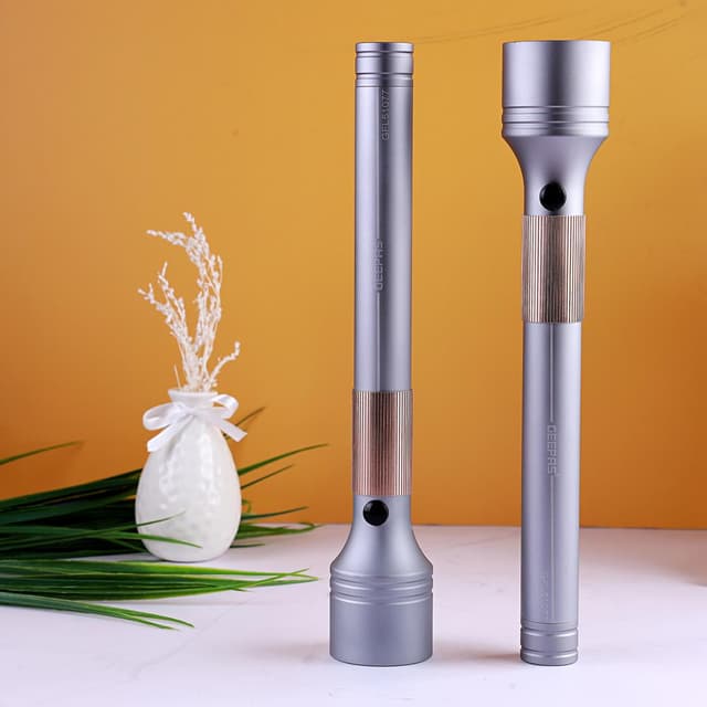 مصباح يدوي Geepas 2 PCS Rechargeable Water Proof LED Flashlight - 3000 Mah Super