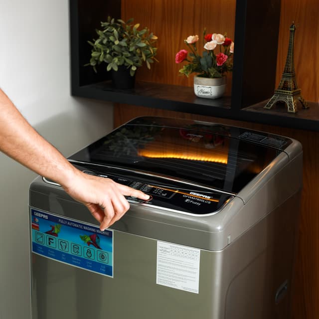 غسالة تعبئة علوية 7 كج اوتوماتيك جيباس Geepas Fully Automatic Top Load Washing Machine 7KG