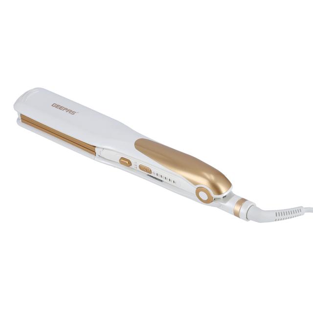 Geepas 2 In 1 Ceramic Hair Straightener - Neo Wave, Auto Adjustable Temperature & 360 Degree Swivel Cord - Ideal for Long & Short Hairs - 2 Years Warranty - SW1hZ2U6MTM4ODIw