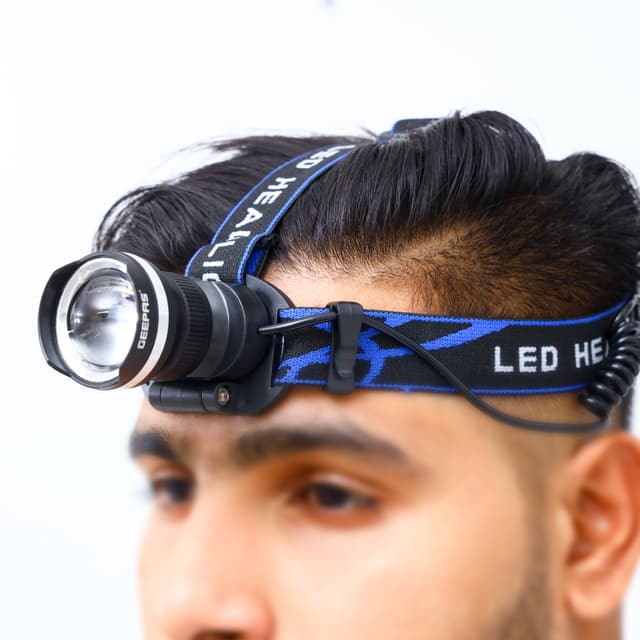 مصباح أمامي بسعة 1500 ميللي أمبير Led Head Lamp - Geepas - 125010