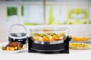 Geepas GHO34048UK Halogen Oven Countertop Air Fryer - Infrared Convection Cooker with Glass Cooking Bowl - Ideal for Healthy Meals, Great for Chicken, Steak, Fish, Ribs, Shrimp, More - 126419