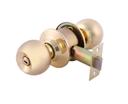 Geepas Stainless Steel Cylindrical Lock Gold Plated - Security Lock - 53mm 304 Stainless Steel Knobs with Latch Bolt, Stricker & Screws with Key Operation - SW1hZ2U6MTM5NzIz