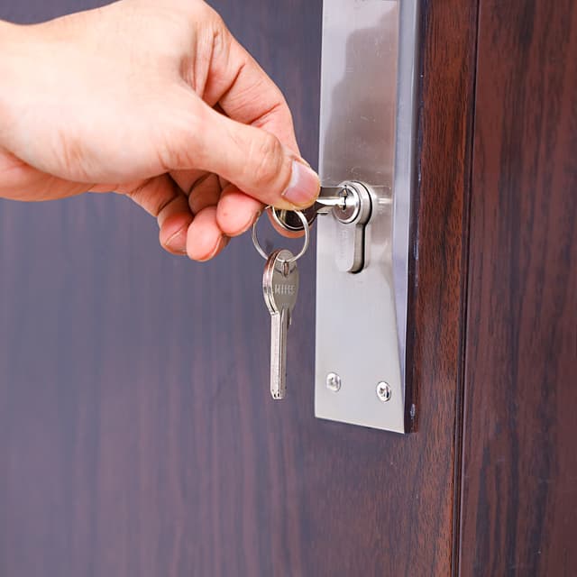 Geepas GHW65074 Double Cylinder Lock 70mm - Security Lock, Double Brass Cylinder 30/30mm with 3 Keys - Anti-Drill & Anti-Pick Door Lock - High Security Lock