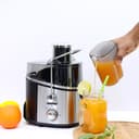 Geepas GJE6106 Juice Extractor 600W - Juicer Machine with Wide Mouth for Whole Fruits Vegetables - 2 Speed with Pulse, Stainless Steel Body - 600ML - 2 Year Warranty