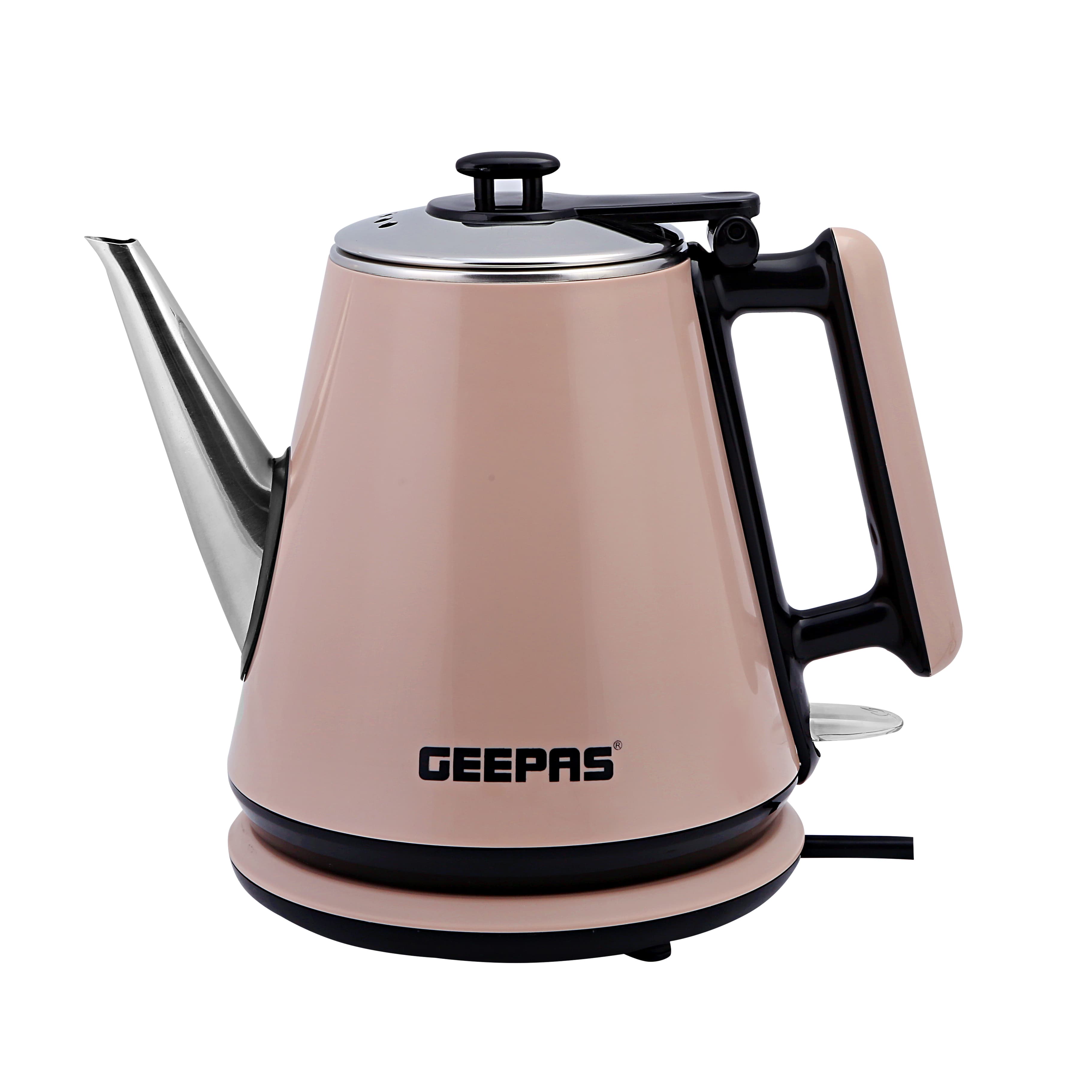 Geepas Portable Double Layer 1.2L Electric Kettle with Inner Stainless Steel & Auto Shut-Off GK38012