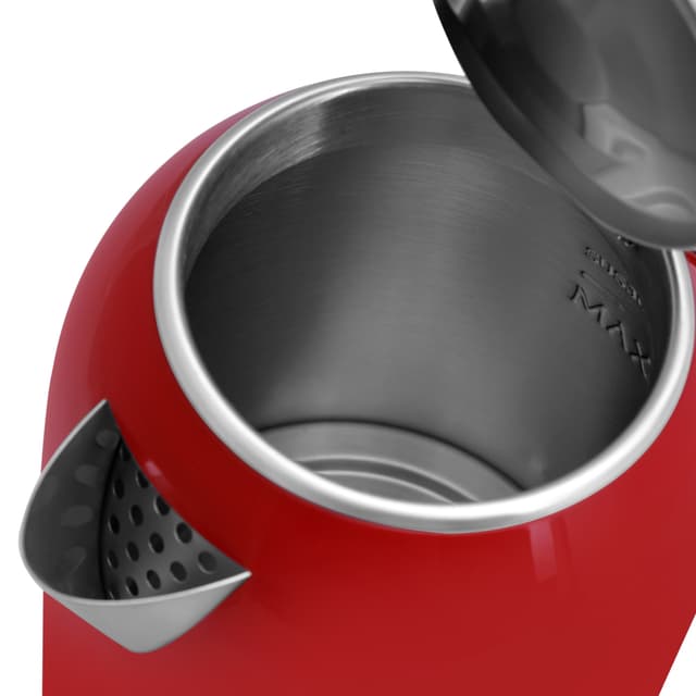 غلاية ماء كهربائية Geepas 1800 W Double Layer Electric Kettle 1.7L  Stainless Steel Double Wall, Auto Shut-Off & Boil-Dry Protection - 121749