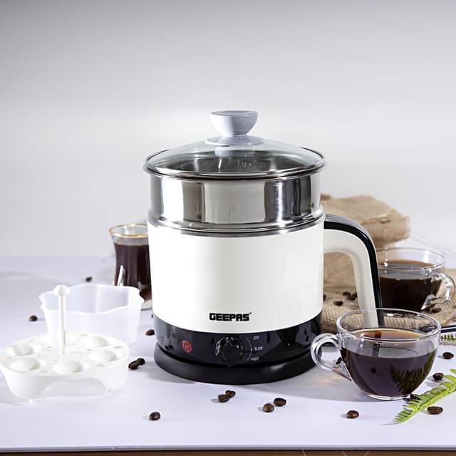 سلاقة بيض كهربائية 6 بيضات بسعة 1.7 ليتر Geepas Multi-function Kettle