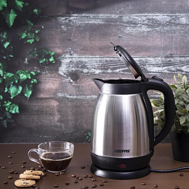 Geepas 1.5 Litre Capacity, Boil Dry Protection Stainless Steel Kettle GK5459