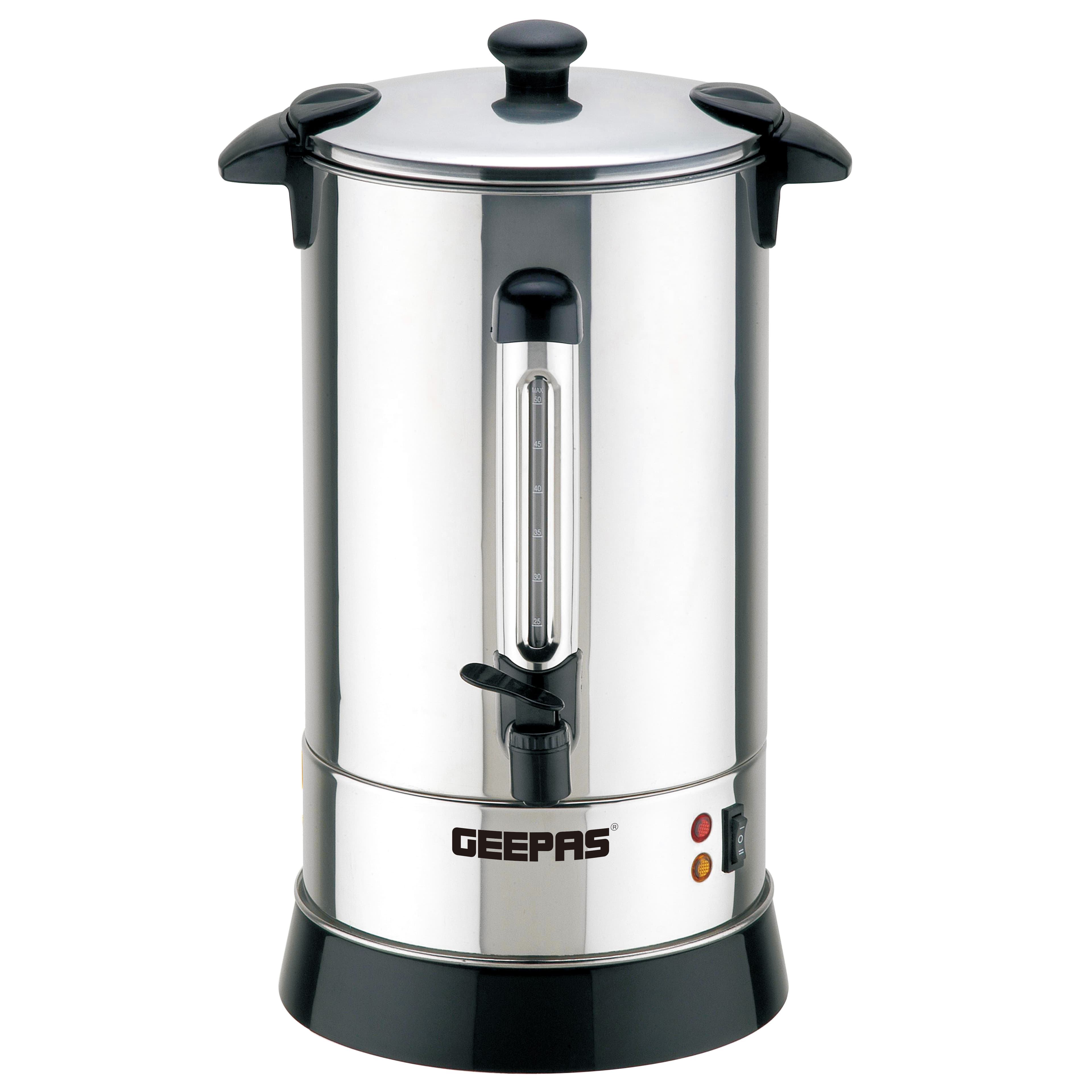 Geepas 10L Water Boiler 1650W Auto & Reset Thermostat with High Energy Efficient - Stainless Steel Body - Perfect for Hotels