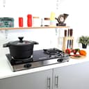 فرن غاز مسطح 2 عين جيباس  Geepas Electric 2-Burner Hob - Size 155mm- Automatic Ignition, 2 Heating Zones