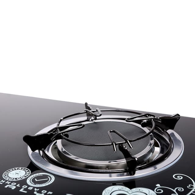 فرن غاز مسطح 2 عين جيباس  Geepas Electric 2-Burner Hob - Size 155mm- Automatic Ignition, 2 Heating Zones