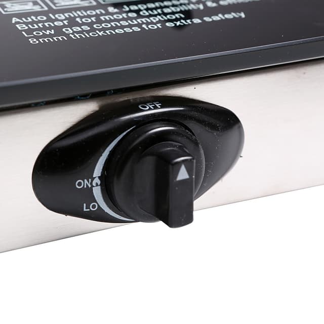 فرن غاز مسطح 2 عين جيباس  Geepas Electric 2-Burner Hob - Size 155mm- Automatic Ignition, 2 Heating Zones