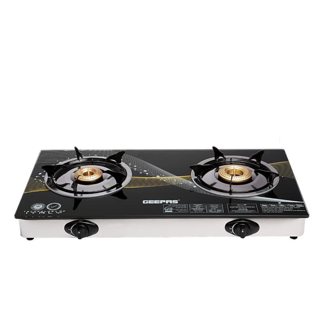 فرن غاز ذو شمعتين Geepas 2-Burner Gas Hob 70 mm & 90 mm