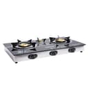 طباخ غاز Geepas Triple Gas Burner with Tempered Glass