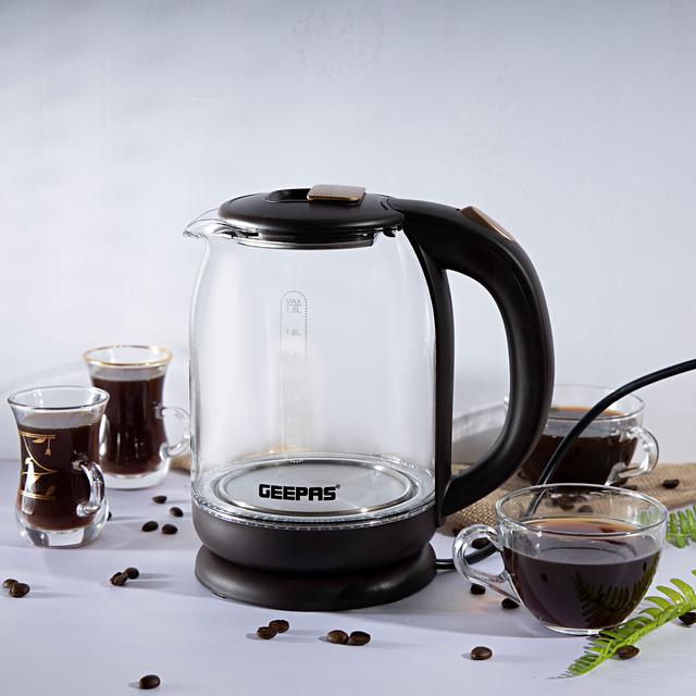 غلاية جيباس كهربائية للماء بسعة 1.8 لتر Geepas - Electric Glass Kettle - SW1hZ2U6MTQwNzEw