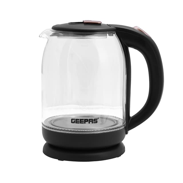 غلاية جيباس كهربائية للماء بسعة 1.8 لتر Geepas - Electric Glass Kettle - 256689