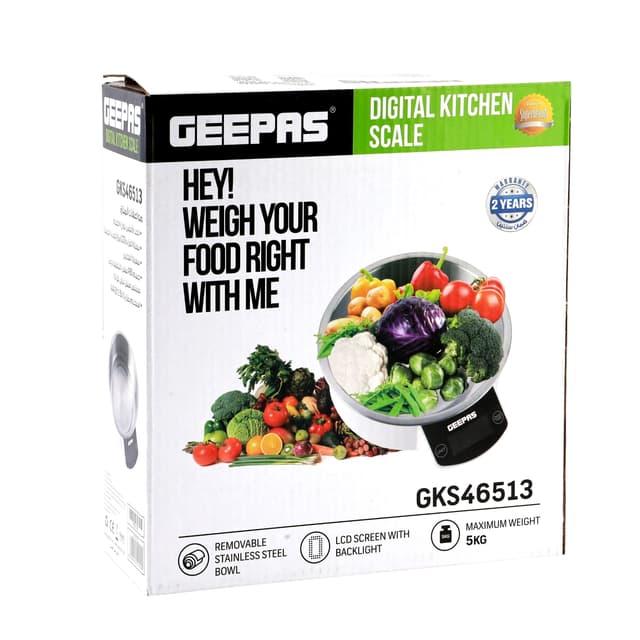 ميزان أكل طعام 5 كيلو من جيباس Geepas Digital Kitchen Scale