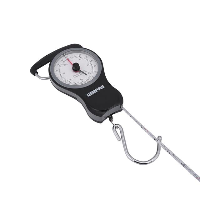 Geepas Gls46510 Portable Scale - Hanging Luggage Fishing Balance Pocket Crane 38 Kg | Mechanical Scales With Double Pointer & 1m Tape - SW1hZ2U6MTQwOTA5
