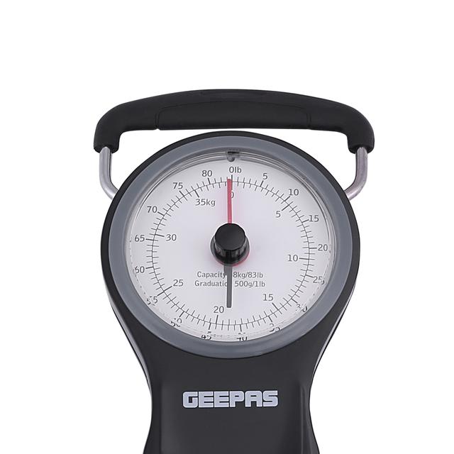 Geepas Gls46510 Portable Scale - Hanging Luggage Fishing Balance Pocket Crane 38 Kg | Mechanical Scales With Double Pointer & 1m Tape - SW1hZ2U6MTQwOTEx