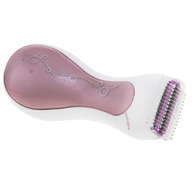 Geepas GLS86031UK Satin Shave Epilator - Wet & Dry Washable Beauty Lady Shaver - Removes Unwanted Hair & Makes Skin Smooth & Silky - Cordless Electric Razor Hair Removal Shaver for Women - 2-Year Warranty