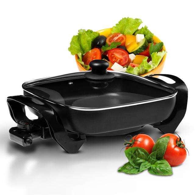 طباخ متعدد الاستخدامات بقوة 1500 واط Geepas Multi-Functional Electric Skillet