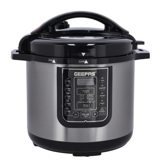Geepas GMC35030 12L Digital Multi Cooker – LED Display-14 Programs, Auto Shut off Function - Ideal for Rice Meat bean vegetable Soup -Detachable Inner Lid