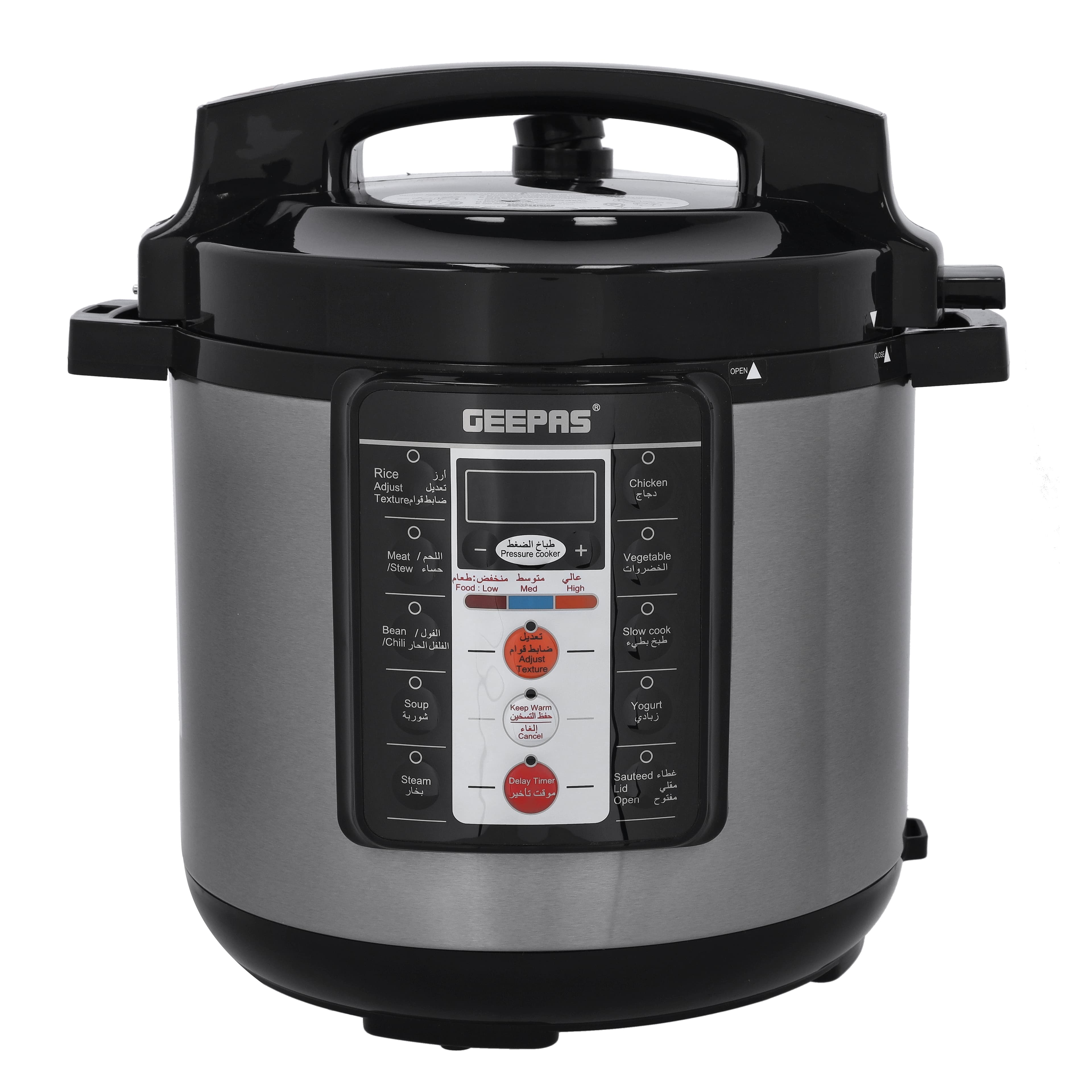 قدر ضغط كهربائي بسعة 6 لتر  Digital Multi Cooker  6L - Geepas