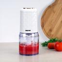 Geepas GMC42012 400W Mini Food Processor - 500ML Capacity food chopper, 4 Bi-Level Stainless Steel Blades, Perfect for Salads, Salsa, Pesto, Curry Pastes - SW1hZ2U6MTQxMDUz