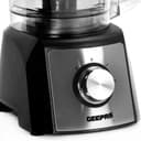 Geepas GMC42015UK 1200W Compact Food Processor - Multifunctional Electric Chopper with Shredder & Grater Attachments - 1.2L Bowl Capacity - Stainless Steel & Dough Blades Included - 2 Years Warranty