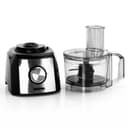 Geepas GMC42015UK 1200W Compact Food Processor - Multifunctional Electric Chopper with Shredder & Grater Attachments - 1.2L Bowl Capacity - Stainless Steel & Dough Blades Included - 2 Years Warranty