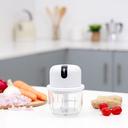 Geepas Wireless Mini Food Chopper - Portable Food Cutter Mincer for Dicing, Ginger, Chili, Fruits, Onions, Vegetable - Stainless Steel Blades, 300 ML - 2 Years Warranty - SW1hZ2U6MTU0Mzcz