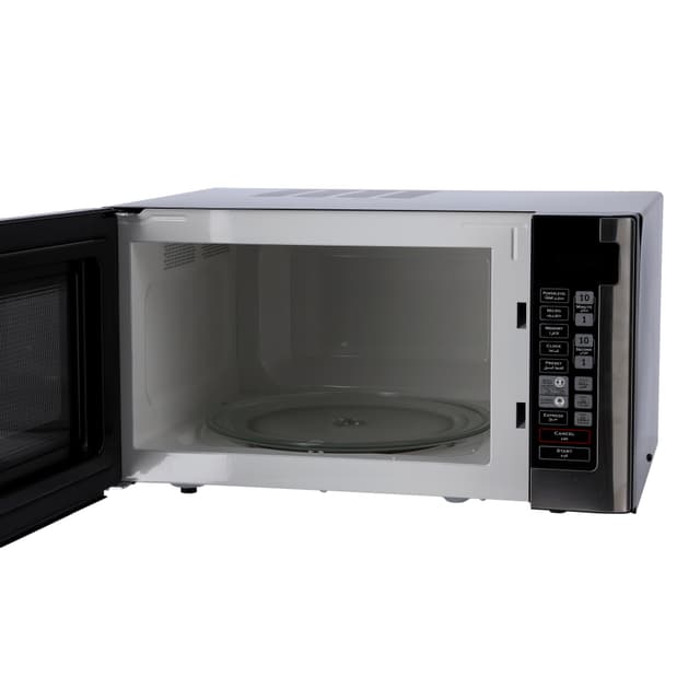 Geepas GMO1898 45L Digital Microwave Oven - 1500W Multiple Cooking Menus with Arabic Control Panel -Reheating & Defrost Function-Handle door, Digital Controls