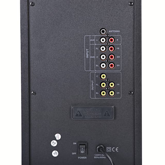 Geepas GMS11125 5.1 Multimedia Speaker, 50000 Watts Peak Power, Dual Woofer- USB, Bluetooth & Multiple-Devise, Multiple Devise Inputs (Pc, Ps4, Xbox, Tv, Smartphone, Tablet, Music Player)