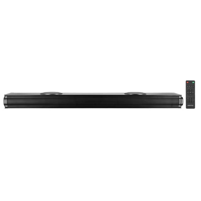 Geepas GMS11152 Portable Sound bar System 2.2CH - 2 Inbuilt Sub-Woofer with 3D Sound Technology - USB/AUX/BT/HDMI/ - Remote Included - Connect to TV, Mobile, Laptop & More - 257798