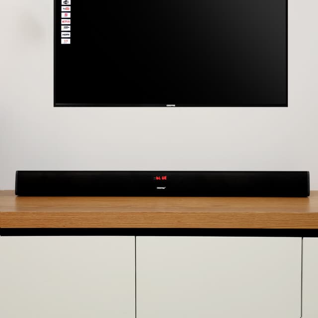 مكبر صوت Geepas Sound Bar Bluetooth Speaker Led Display | 15 Meter Bluetooth Range | USB/AUX/with Wall Mounting | 3D Surround Sound Stereo