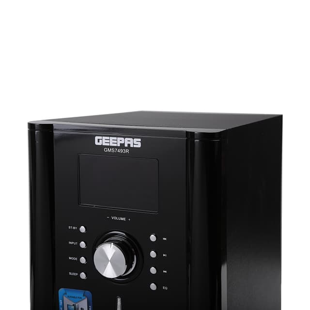 Geepas GMS7493N 2.1CH HOME THEATER SYSTEM - 25000 Watts Powerful 5.25" Sub-woofer -USB, Bluetooth & Multiple Device Inputs -Surround Sound Effect Super Bass - 124873