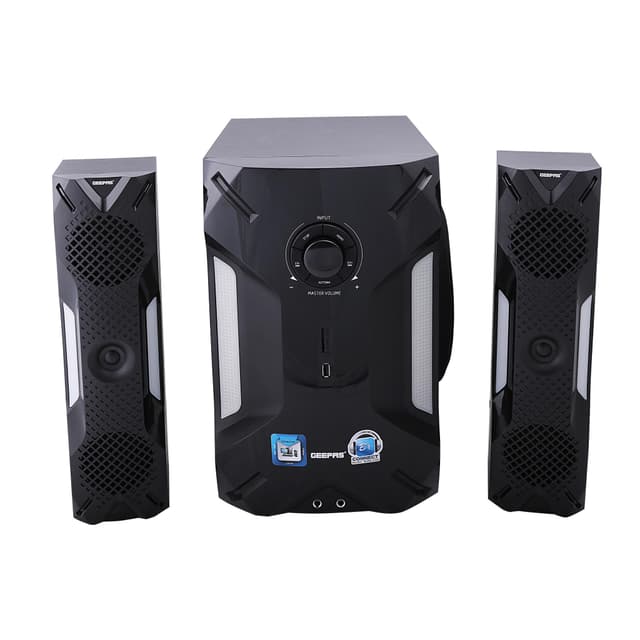 Geepas GMS8507 2.1 Multimedia Speaker - 35000 Watts, 8" Woofer-USB, Bluetooth & Multiple Device Inputs Pc, Ps4, Xbox, Smartphone, Tablet, Music Player