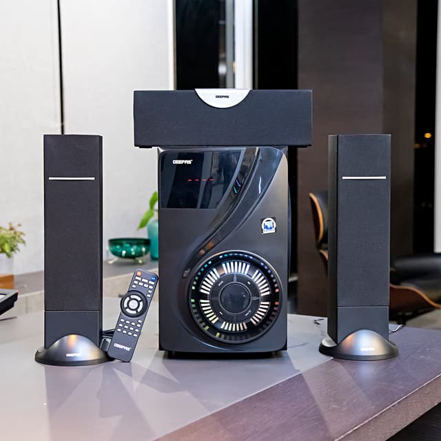 Geepas GMS8522 3.1 Immersive Sound, 40000 Watts PMPO, Booming Bass, 3.5mm Audio, USB, Bluetooth & Multiple Device Inputs - Pc, Ps4, Xbox, Tv, Smartphone, Tablet