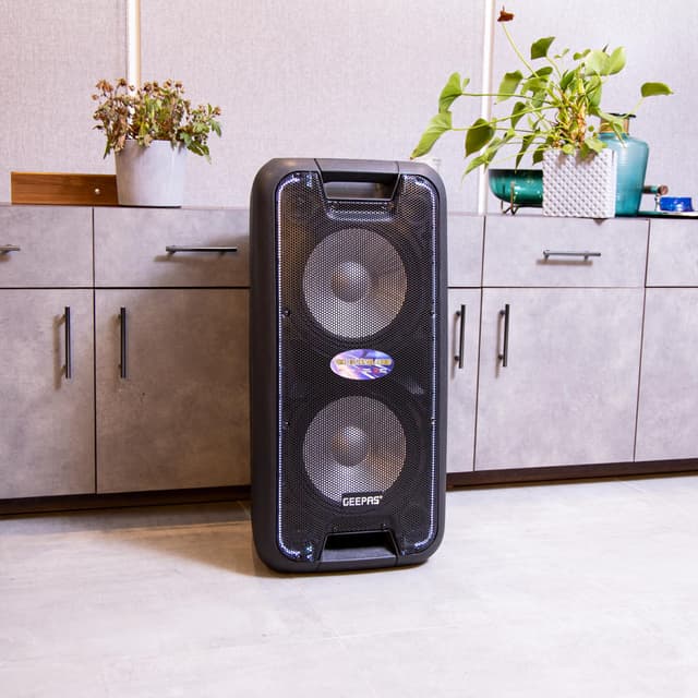 سماعات جيباس بلوتوث مع بطارية أسود Geepas Black Battery With Channel Multimedia Speaker System