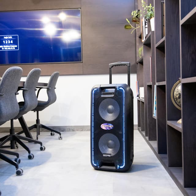 سماعات جيباس بلوتوث مع بطارية أسود Geepas Black Battery With Channel Multimedia Speaker System