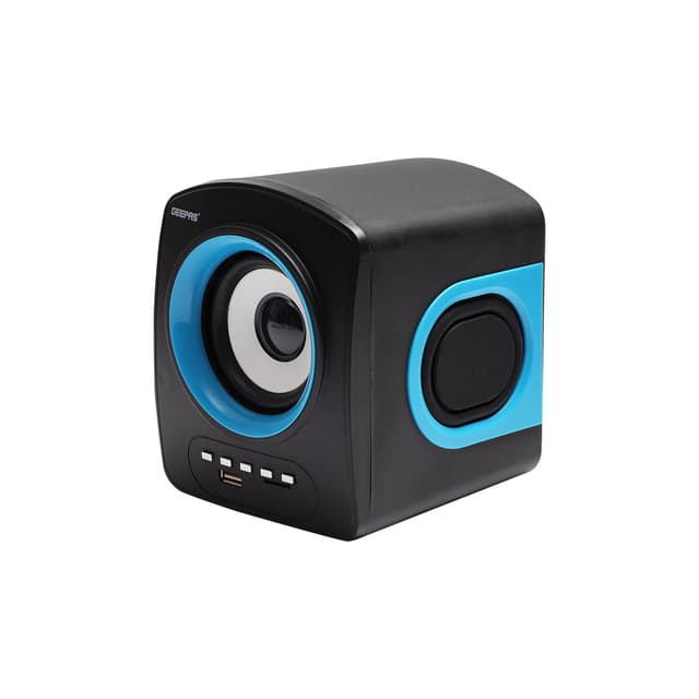 سماعات كمبيوتر مكتبي بلوتوث أسود جيباس Geepas Black Bluetooth Computer Speaker
