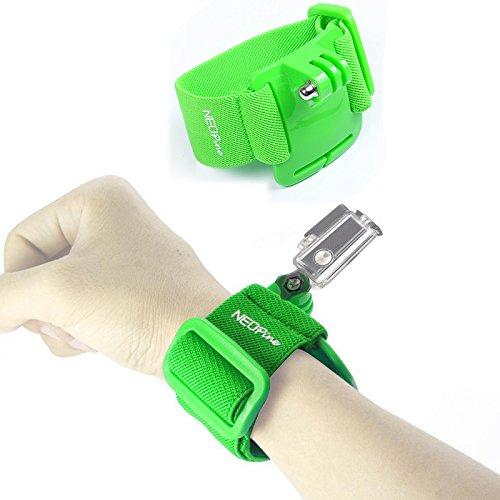 NeoPine Elastic Fiber Wrist Hand Strap For Gopro Hero 5 Hero 4 Hero 3 SJCAM - Green - Green - SW1hZ2U6MTIxNDA5