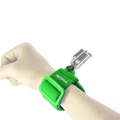 NeoPine Elastic Fiber Wrist Hand Strap For Gopro Hero 5 Hero 4 Hero 3 SJCAM - Green - Green - SW1hZ2U6MTIxNDEx