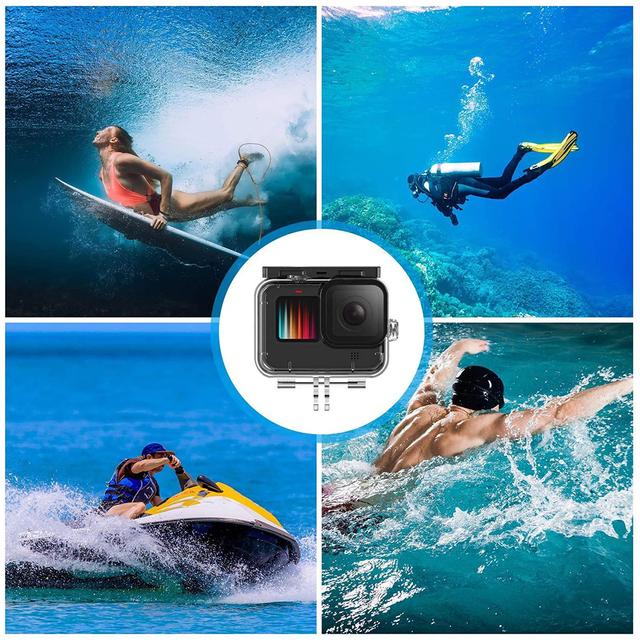 كفر حماية الكاميرا O Ozone Waterproof Housing Compatible for GoPro Hero 9 Black Transparent Case - SW1hZ2U6MTI1MTI5