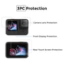 O Ozone 7 in 1 Kit Compatible for Gopro Hero 9 Action Camera Accessories with Silicone Lens Cap, Tempered Glass Protector, Lens Filters for GoPro Hero 9 Black - Black