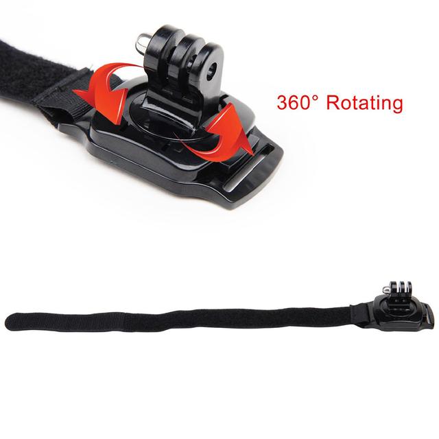 O Ozone Elastic Wrist Strap Mount Kit [ 360 Degree Swivel Mount ] [ Hand Mount ] compatible for GoPro Hero, for SJCAM, for YI Action Camera Accessories - Black - SW1hZ2U6MTI0Mzk5