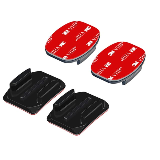 O Ozone 3M Adhesive Sticky Pads Compatible for GoPro Hero 9, for Hero 8, for Hero 7 [ 4 in 1 ][ 2 Flat Mounts] Mount Kit for Helmet - Black