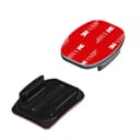 O Ozone 3M Adhesive Sticky Pads Compatible for GoPro Hero 9, for Hero 8, for Hero 7 [ 4 in 1 ][ 2 Flat Mounts] Mount Kit for Helmet - Black