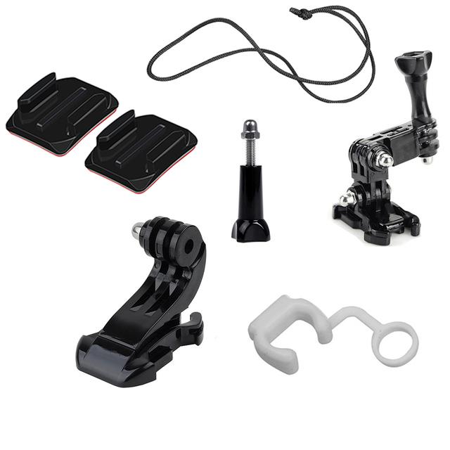 O Ozone 10 in 1 Action Camera Accessories Kit [ 3M Flat & Curved Sticky Pads, Quick Release Buckle & Vibration Plug, J-Hook Mount, Thumb Screw & Pivot Arm ] Compatible for GoPro, for SJCAM, for YI - Black - SW1hZ2U6MTI2MDg3